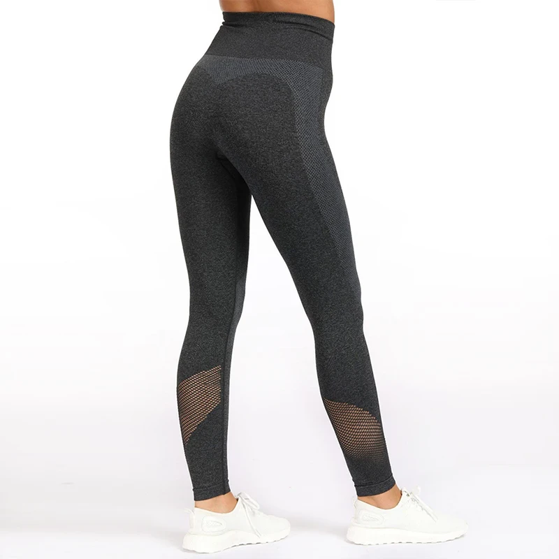 Black CHRLEISURE, бесшовные леггинсы для фитнеса, женские леггинсы, Леггинсы с дырочками, дышащие джеггинсы, женские штаны, 4 вида цветов - Цвет: Black