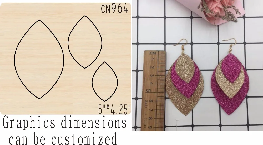 Eardrop-1 DIY деревянная форма высечки и деревянные штампы fit/Scrabooking квадратный мой