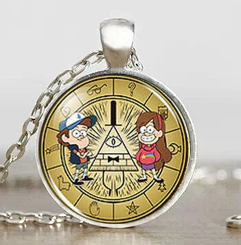 Кулон в стиле стимпанк с изображением героев мультфильма США таинственности