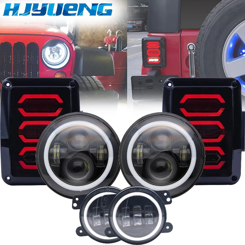 HJYUENG Wrangler JK светодиодный 7 дюймовый круглый светильник H4 дальнего и ближнего