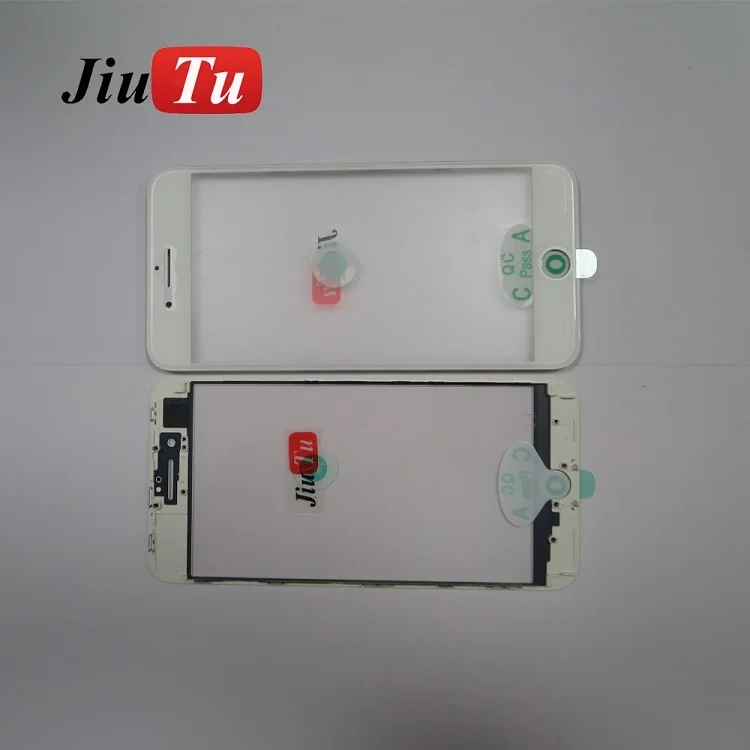 Оригинальное внешнее стекло со средней рамкой + OCA Flim для iPhone 7 8P 7P 8GCracked LCD Repair Fix JiuTu