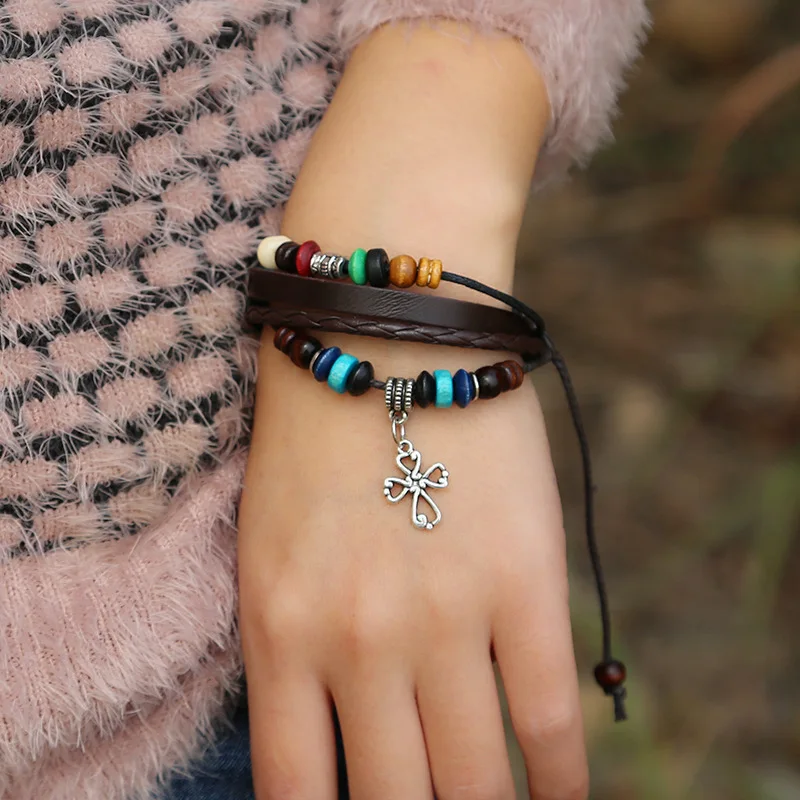 New Pattern Popular Genuine Leather A String Of Beads Cowhide Bracelet Yiwu Ornaments | Украшения и аксессуары