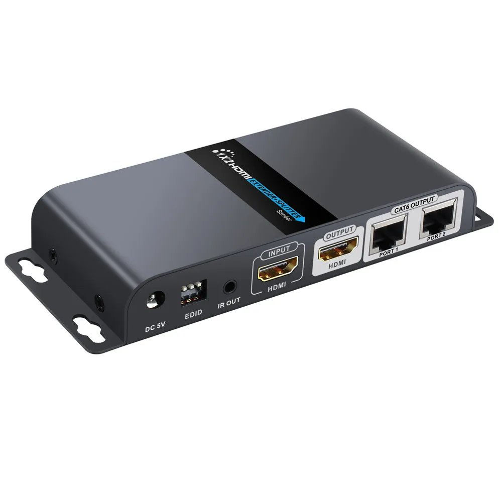 PROZOR 40 м 1x2 HDMI совместимый расширитель сплиттер Ретранслятор с 2 портами выход
