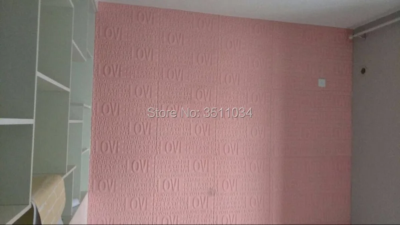 

New 3D Letter PE foam brick wall sticker waterproof self adhesive decorative wall stickers for kids rooms 10pcs 58x70cm