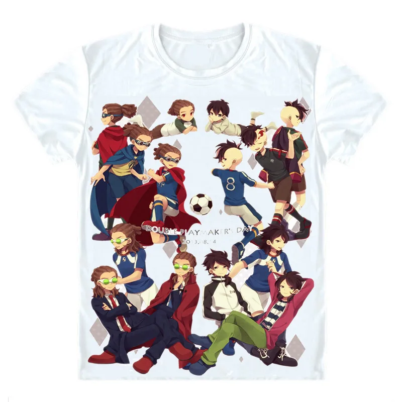 Футболки Inazuma Eleven GO 2 Chrono Stone многостильные рубашки с коротким рукавом Irebun Tenma Matsukaze