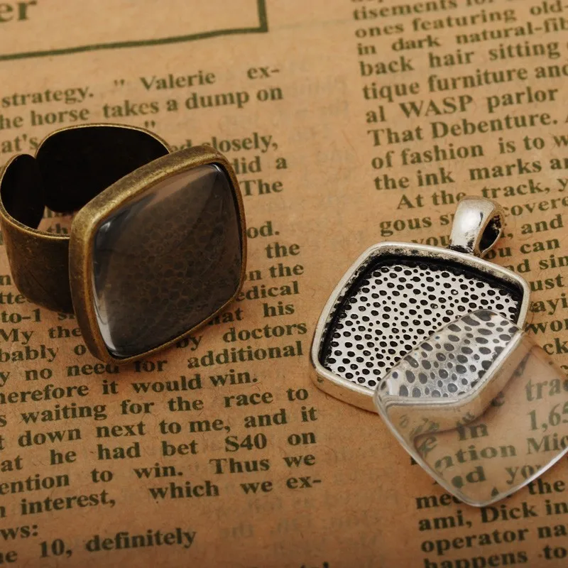 

18mm Square Flatback Clear Glass Cabochon, High Quality Filleted Corner Glass Cabochons Sticker, 50 pcs/lot-C4639