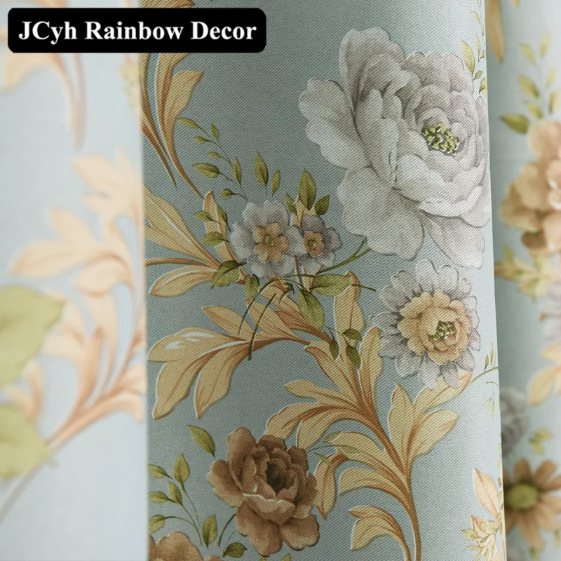 Роскошные цветочные затемняющие занавески s для гостиной спальни европейские