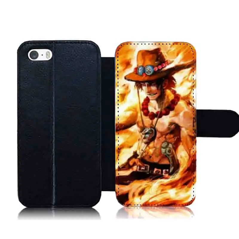 Для iPhone 7 Plus 8 Аниме one piece Luffy Shanks коллаж краска кожаный флип чехол для телефона с