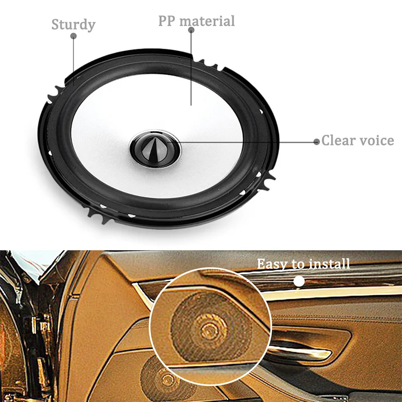 1 пара LaBo LB-PS1651D, автомобильный динамик, автомобильный Hi-Fi аудио, полный диапазон частот, 6,5 дюймов, громкий динамик с высоким шагом