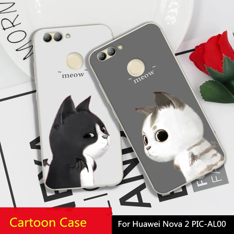 Caetoon чехол ForHuawei Nova 2 PIC-AL00 ТПУ окрашенные мобильный телефон оболочки милый