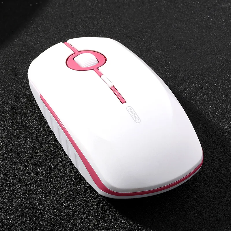 Inphic PM2 Перезаряжаемые USB Беспроводной Батарея Мышь Mute Тихая Бесшумная игровая для