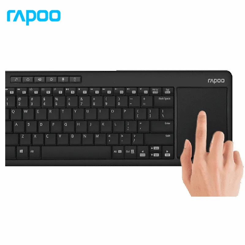 Беспроводная сенсорная клавиатура Rapoo K2600 2 4G тонкая с большой сенсорной панелью