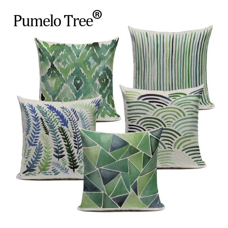 

Large Linen Nordic Design Hummingbird Abstract Watercolor Car Headrest 45Cmx45Cm Square Home 3D Pillow Case