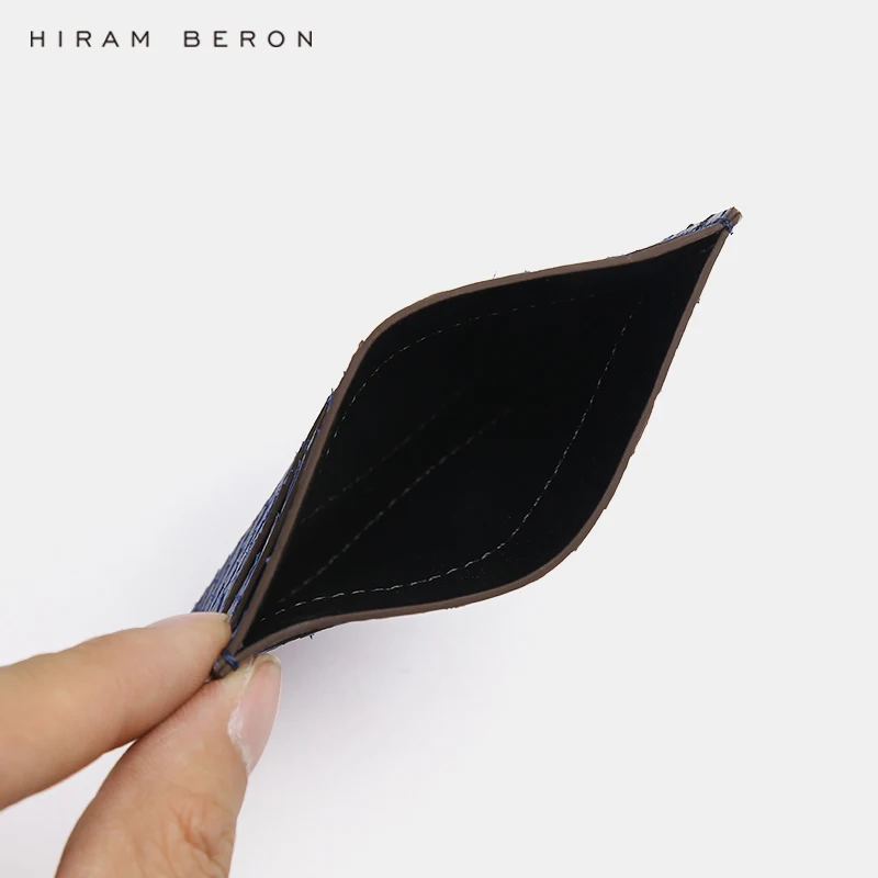 Роскошный тонкий мужской кошелек Hiram Beron со змеиной кожей индивидуальное