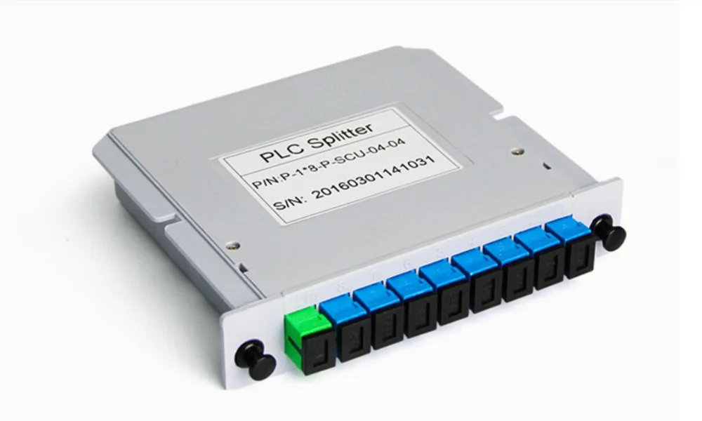 10 шт./лот SC UPC PLC 1X8 волоконно-оптический разветвитель SC UPC 1X8 волоконно-оптический FTTH кассета Оптическая муфта