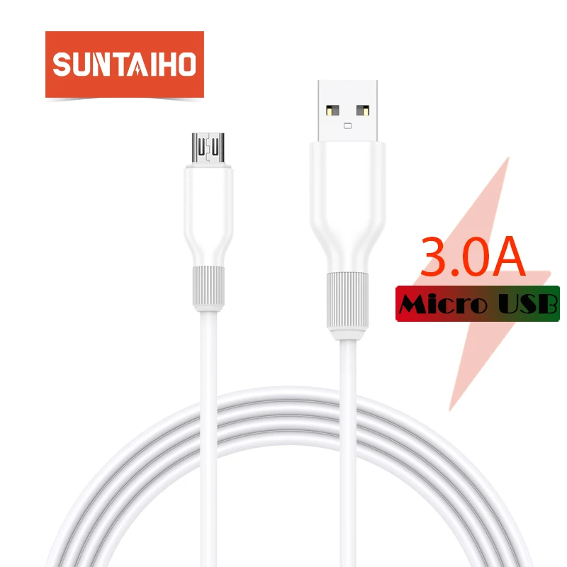 Suntaiho Micro USB кабель 3A Microusb кабель для зарядки мобильных телефонов USB кабель для быстрой зарядки USB кабель для передачи данных для Samsung Xiaomi Tablet Android