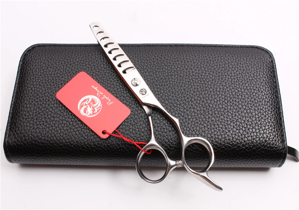 Парикмахерские ножницы Z2007 6 ''Purple Dragon 440C 8 Зубцов 50% профессиональные для