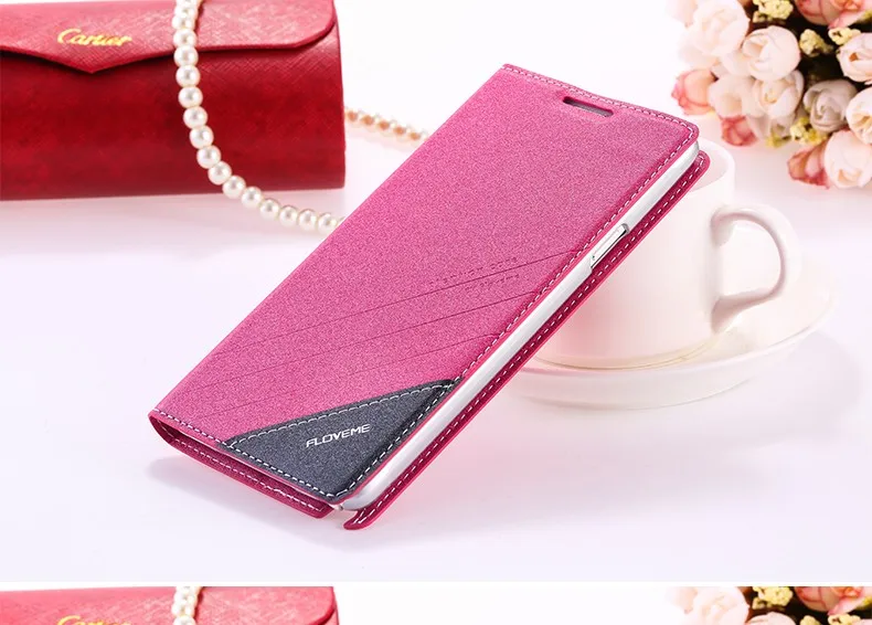 FLOVEME Люкс Магнитный Ультратонкий PU флип Кожаный телефон Case Для iPhone 5S SE 6 S PLUS.7 ПЛЮС