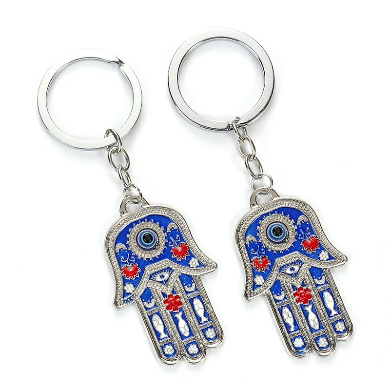 Сглаза модные синие сглаза брелок для ключей в форме глаза рука Фатимы