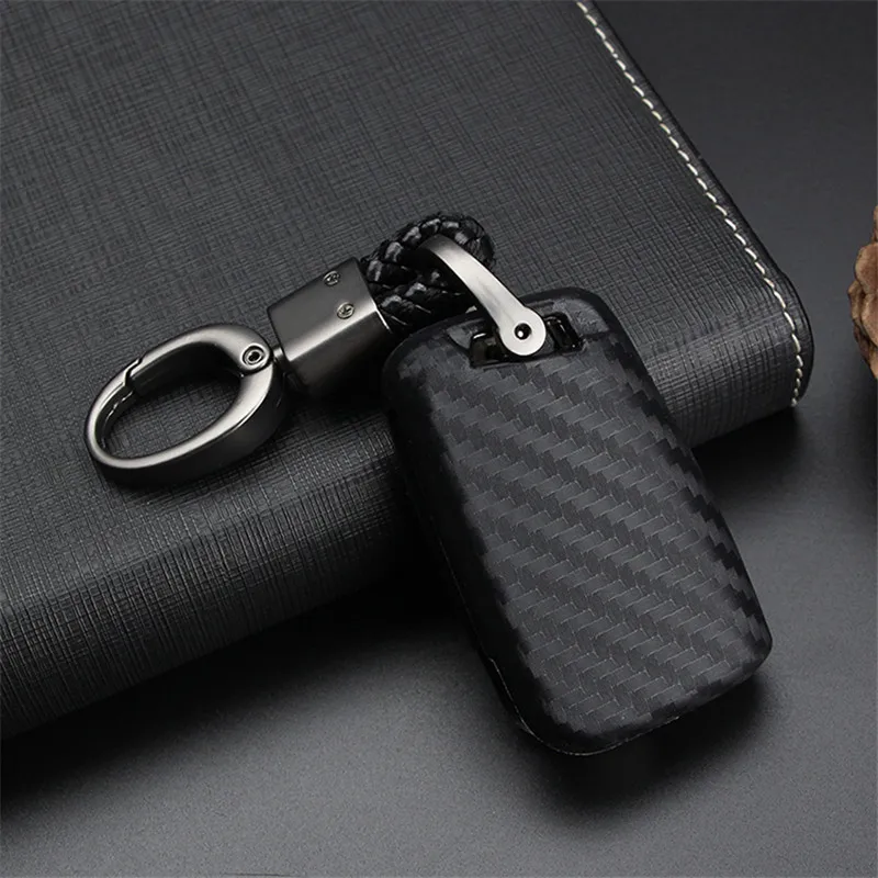 Силиконовый чехол для ключа из углеродного волокна VW Polo Golf 7 Tiguan Skoda Octavia Kodiaq Karoq SEAT