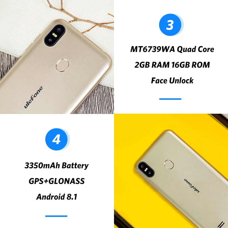 Ulefone S10 Pro Мобильный телефон Android 8 1 5 7 дюймов 19:9 MT6739 четырехъядерный 2 Гб ОЗУ 16 ПЗУ 13