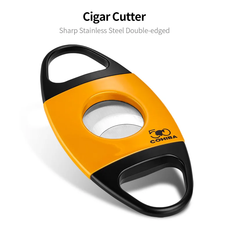 Cohiba прикуриватель подарочный набор портативный Каттер для сигар из нержавеющей стали ветрозащитная газовая зажигалка подарок Рождественский CL-0191