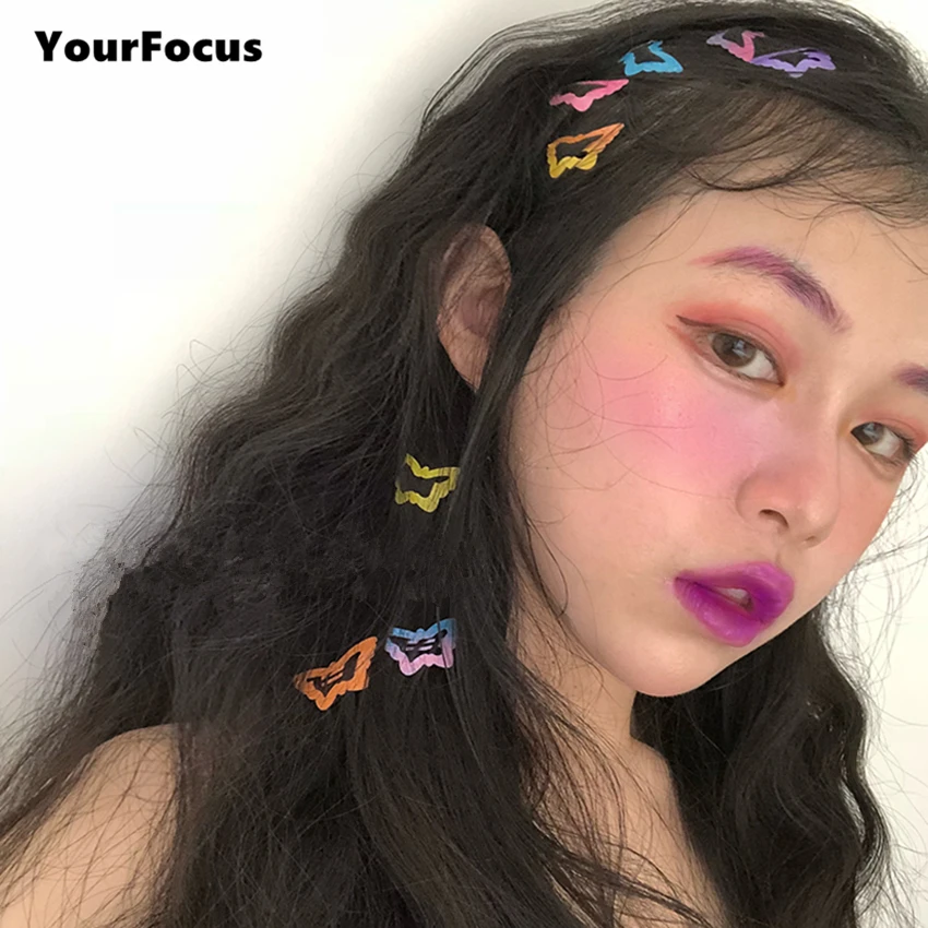 12 шт./компл. новые ins Популярные шикарные заколки для волос kawaii с блестящими