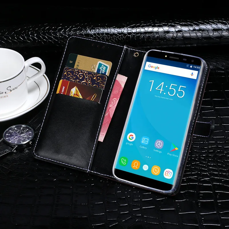 Crocodile Grain Genuine Leather Case For Oukitel C8 C 8 5.5&quot Luxury Flip PU Phone Cover &amp Card Slot | Мобильные телефоны и