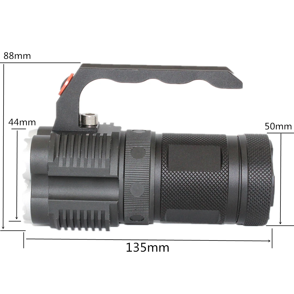 Bestellen Taktische Taschenlampe 4 X XM-L2 LED 4800 Lumen 4 Modi Lichter Flash Licht Aluminium Taschenlampe Lampe Power Durch 4x 18650 Batterie