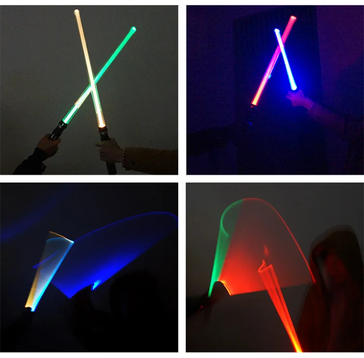 2 Pieces Sound Led Star Wars Lightsaber Cosplay Props Kids Double Light Saber Toy Sword for Boys Christmas Gifts | Игрушки и хобби