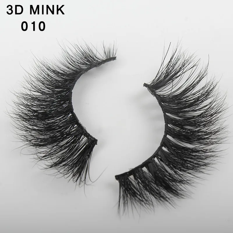 Ресницы из меха норки 3D предварительно сделанные накладные ресницы плотные натуральные длинные очаровательные наращивания ресниц#009-#016 - Длина: 010