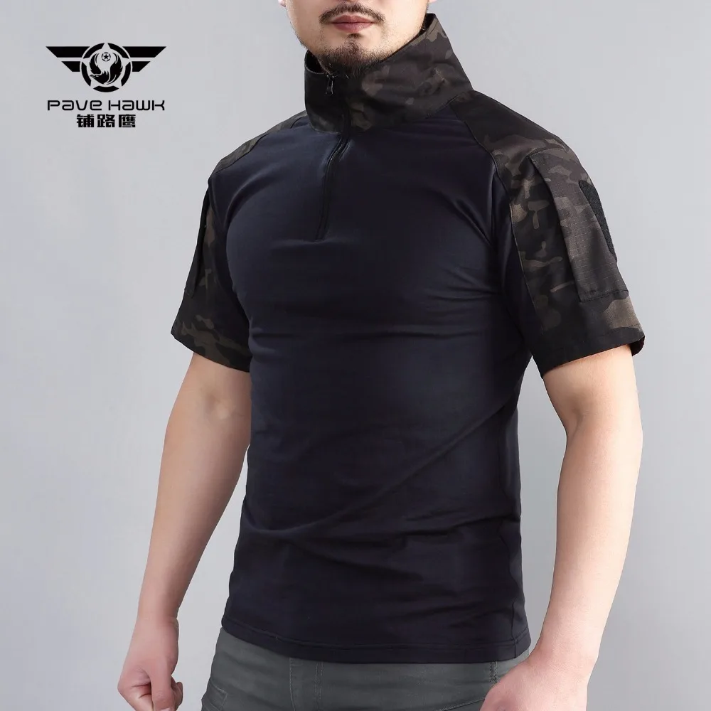 4XL Для мужчин летние шорты рукав Тактический Костюм "Лягушонок" на открытом воздухе быстросохнущая дышащая камуфляжная форма; для кемпинга, охоты, футболка
