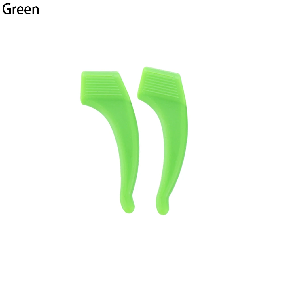 green Силиконовые прозрачные противоскользящие простые в использовании очки, ушные крючки, держатель для очков, держатель для дужек, аксессуары для спортивных очков - Цвет: green