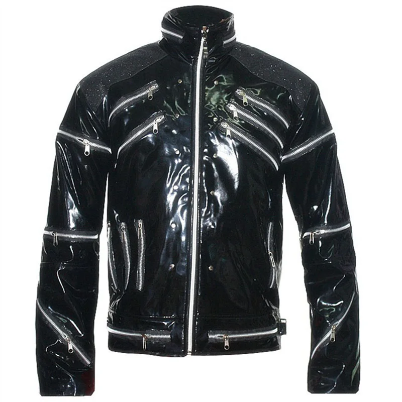 Мужская куртка на молнии черная в стиле панк|fashion men jacket|mens fashion jacketmen jacket |