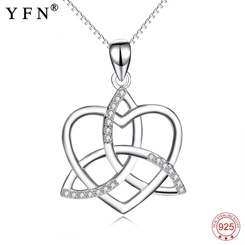 Женское ожерелье из серебра 100% пробы с кулоном в виде сердца|heart pendant necklace|fashion