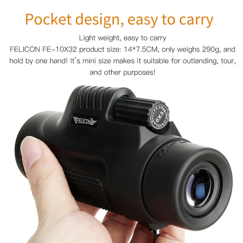 

Outdoor Mini 10X32 Portable Night Vision Monocular Telescope Focus Telescope