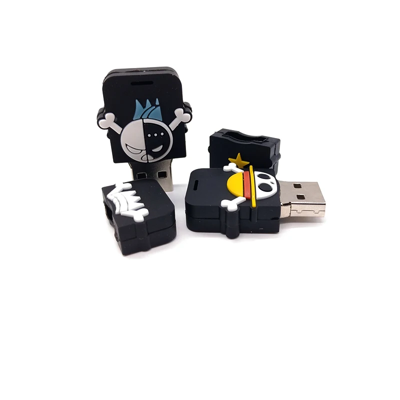 Мультфильм пират ОДИН КУСОК usb флэш-накопитель 4 ГБ 8 16 32 64 реальная емкость карта