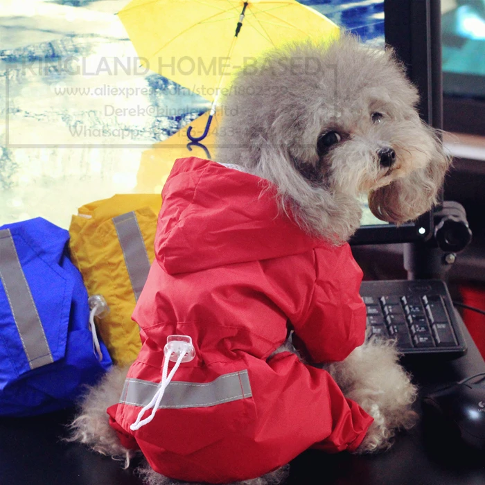 Горячая собака дождевик Одежда для собак Щенок Повседневная водонепроницаемая