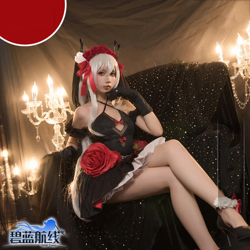 Azur Lane HMAS Vampire (D68) карнавальный костюм черное свадебное платье для невесты