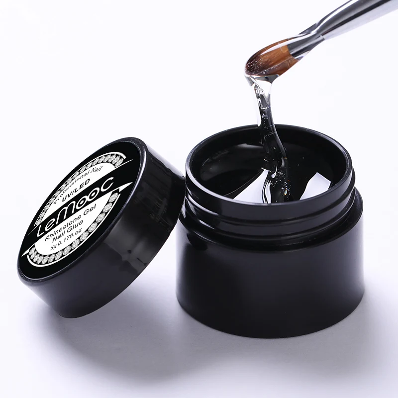 5ml Nail Glue LEMOOC 5 мл ногтей Стразы УФ-гель для ногтей клей прозрачный кристалл клей дизайн ногтей гель для украшения лака инструменты - Цвет: 5ml Nail Glue