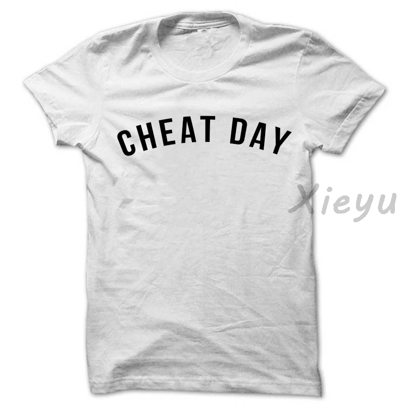 Футболка Cheat Day диета забавная еда унисекс футболка топ футболка|Футболки| |