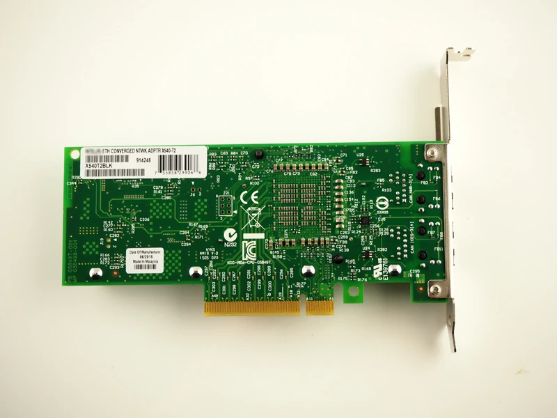 X540-T2 10G двойной порт RJ45 PCI-E Ethernet сетевой адаптер для чипсета X540 Бесплатная