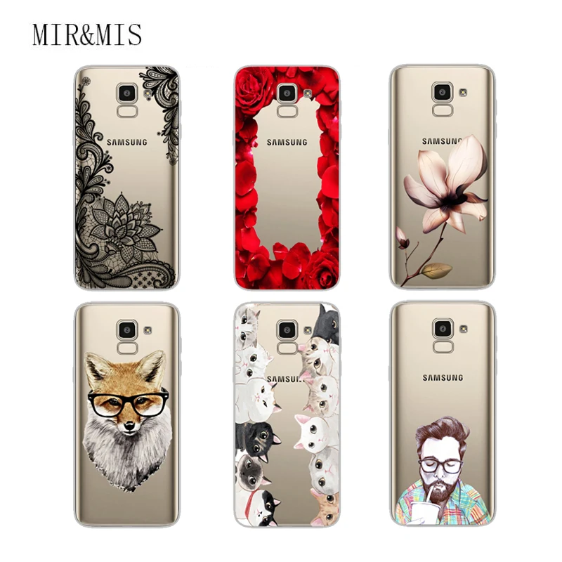 Case For Samsung Galaxy J6 2018 5.6 Transparent Printing Drawing Silicone Phone Cases Cover SM-J600F J600F |