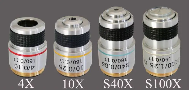 Brand new Microscope Achromatic Objective Lens 4X-10X-40X-100X set free shipping | Инструменты