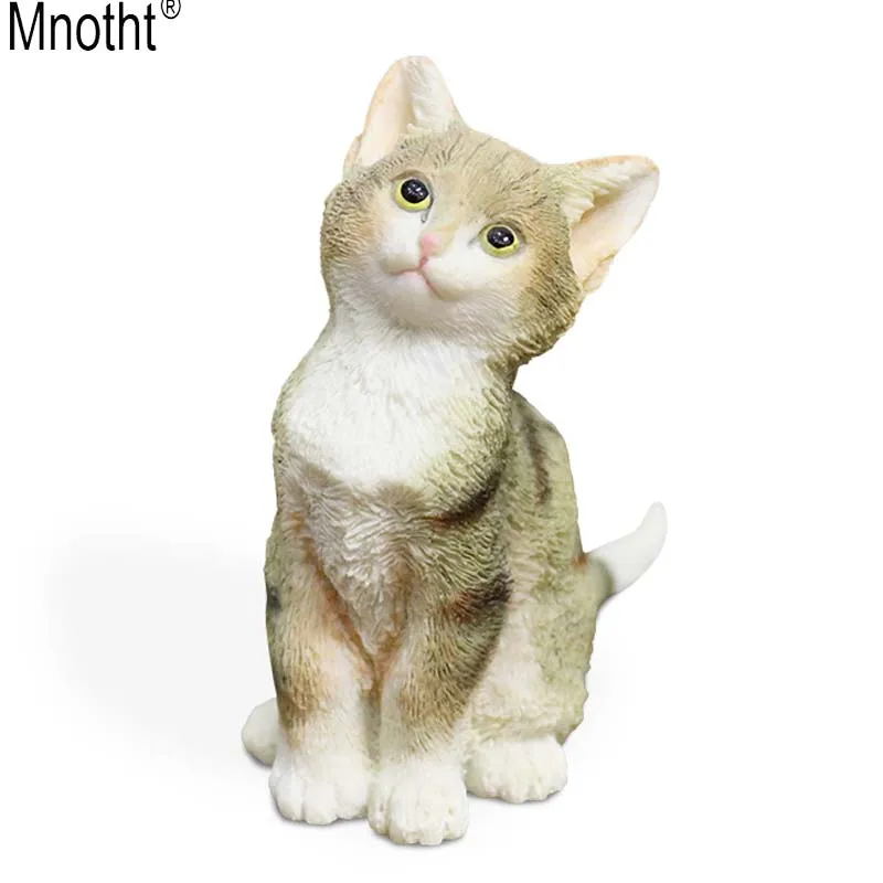 Mnotht 1/6 Тигровая кожа кошка модель милые животные мини игрушки сидя осанка