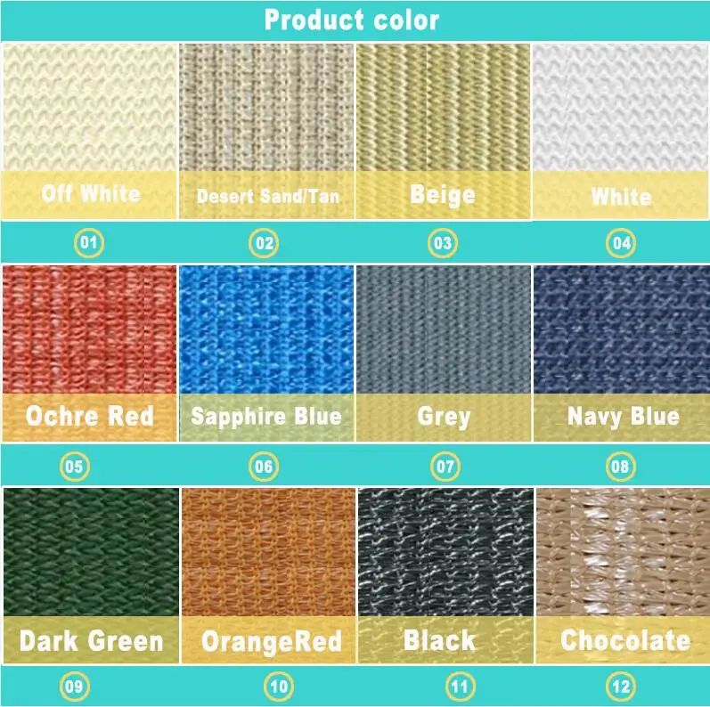 Custom Size Color Сделанный на заказ раздвижная крыша Выдвижная волна Защита от Солнца Парус с шкивом из 185 gsm 95% UV HDPE теневая сетка для двора и балкона - Цвет: Custom Size Color