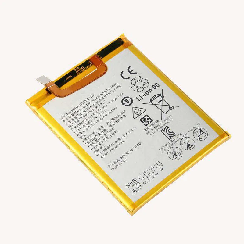 Оригинал высокое Ёмкость HB416683ECW телефон Аккумулятор для Huawei Nexus 6P H1512 H1511 3450 мА-ч |