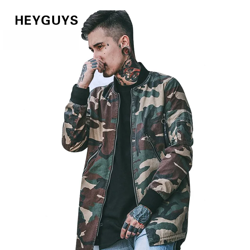 Куртка HEYGUYS 2018 уличная камуфляжная в европейском стиле костюм хип хоп пуловер