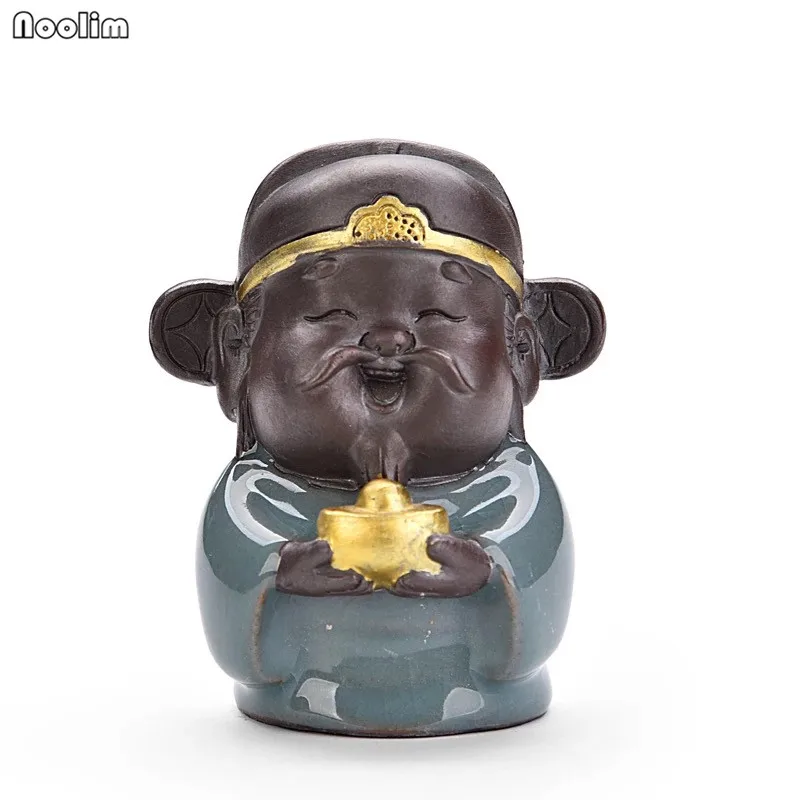 NOOLIM Обезьяна Король жаба лошадь чай для домашних животных поднос и декоративные украшения Керамические Креативные украшения для дома кунг-фу чайная церемония аксессуары - Цвет: B