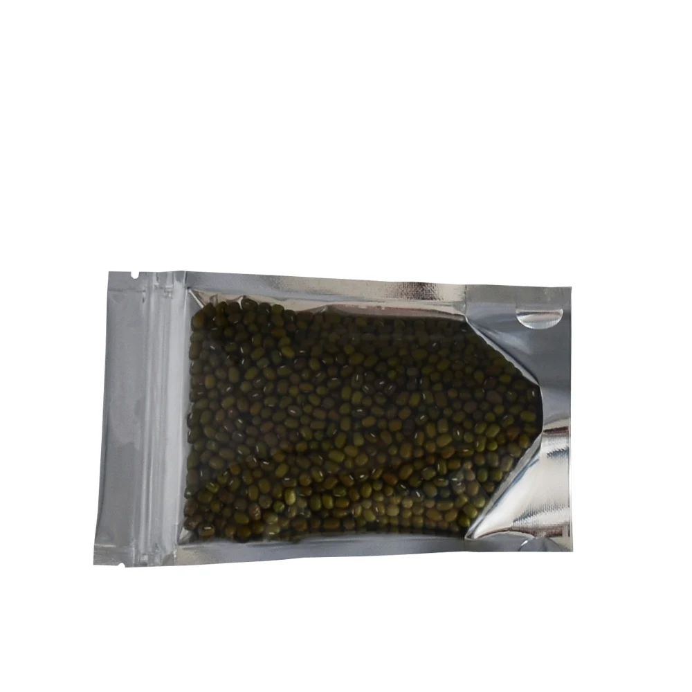 14*20cm Stand Up Clear Self Seal Plastic Packaging Bag Silver Zip Lock Aluminum Foil Food Doypack Packing Pouch 50pcs/lot | Дом и сад